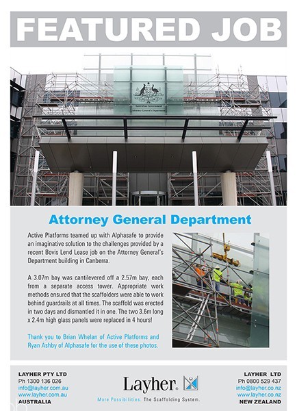 Attorney General Department - Scaffold project using Layher